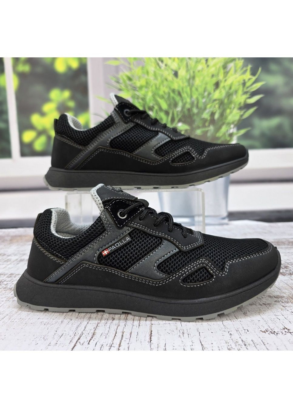 Чорні Осінні кросівки чоловічі Paolla