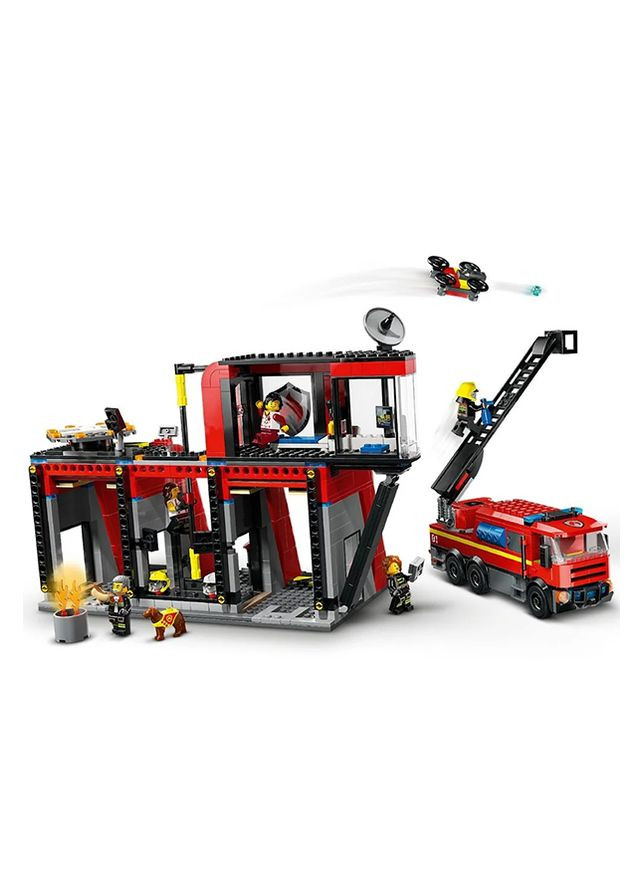 Конструктор – Пожарное депо с пожарной машиной цвет разноцветный ЦБ-00241969 Lego (282818371)