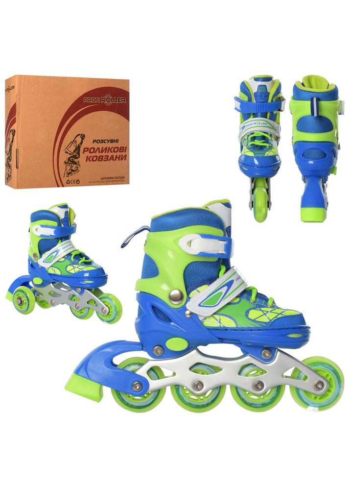 Ролики раздвижные с подсветкой колес размер 30 A 4141-XS-BL(27-30) Metr+ (303278239)