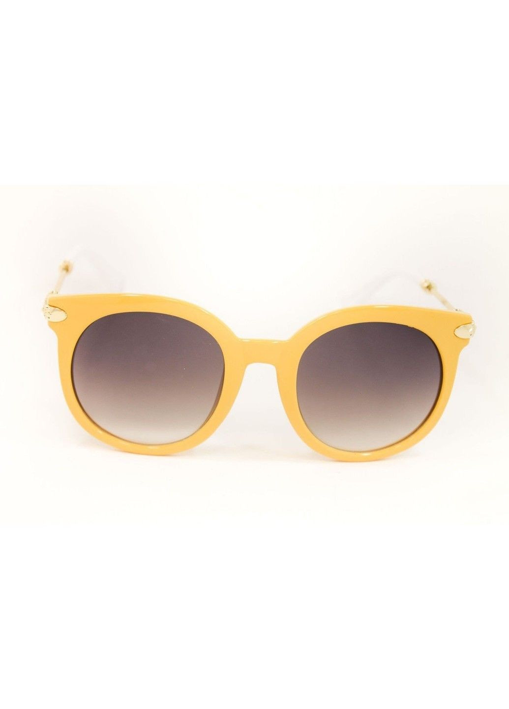 Солнцезащитные круглые желтые женские очки BR-S (291984176)