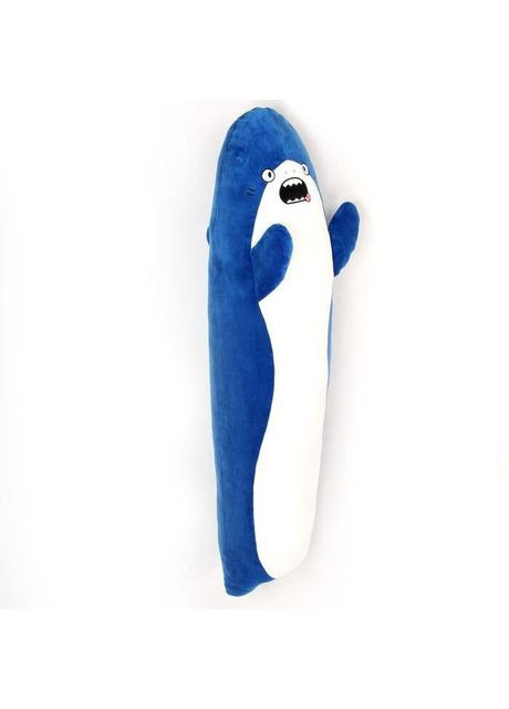 Мягкая игрушка Акула Батон 100см, подушка обнимашка, Большая акула синяя, Длинная акула Fun Cat (360544733)