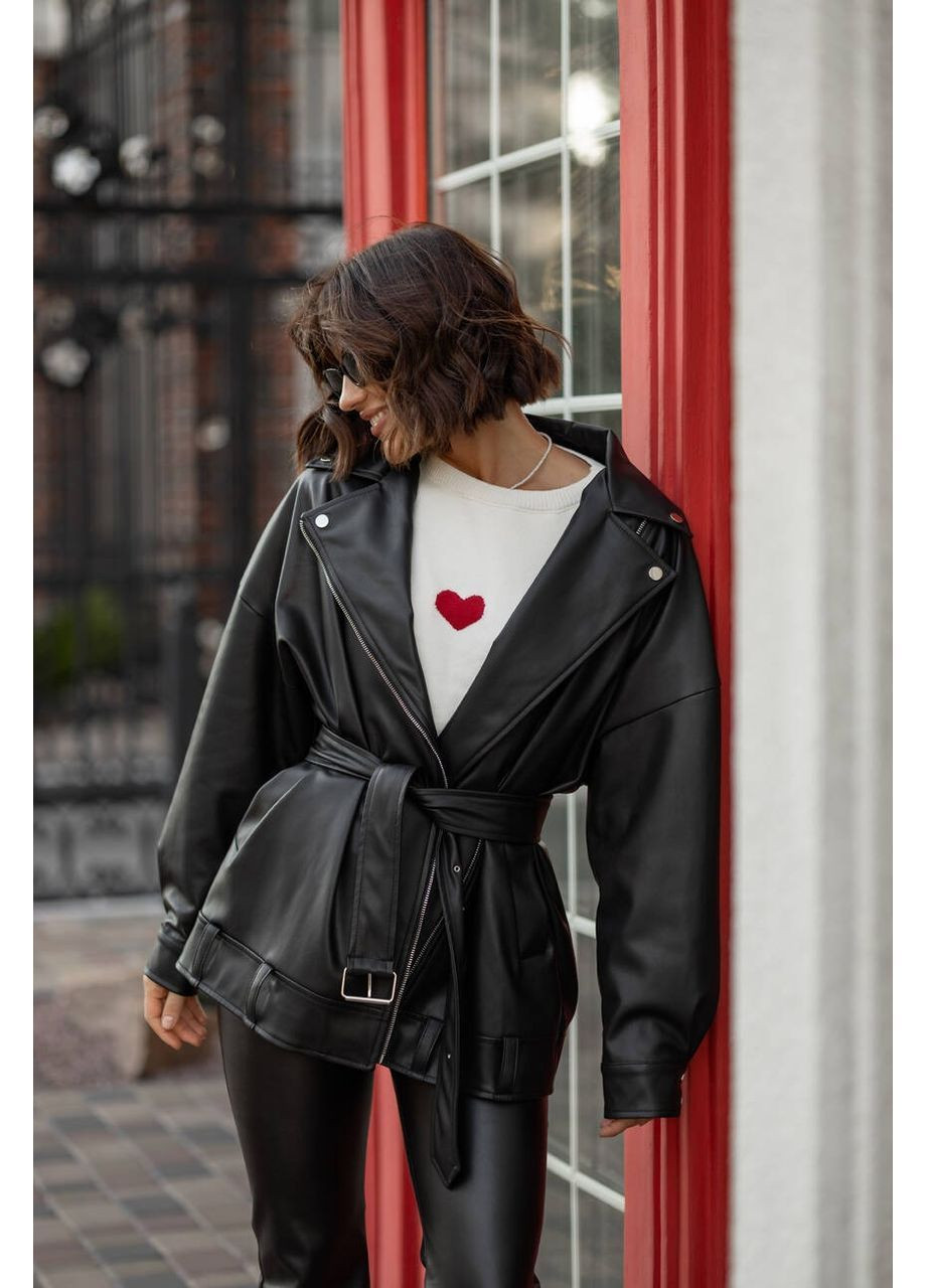 Черная демисезонная куртка pilot удлиненная, цвет черный milirud