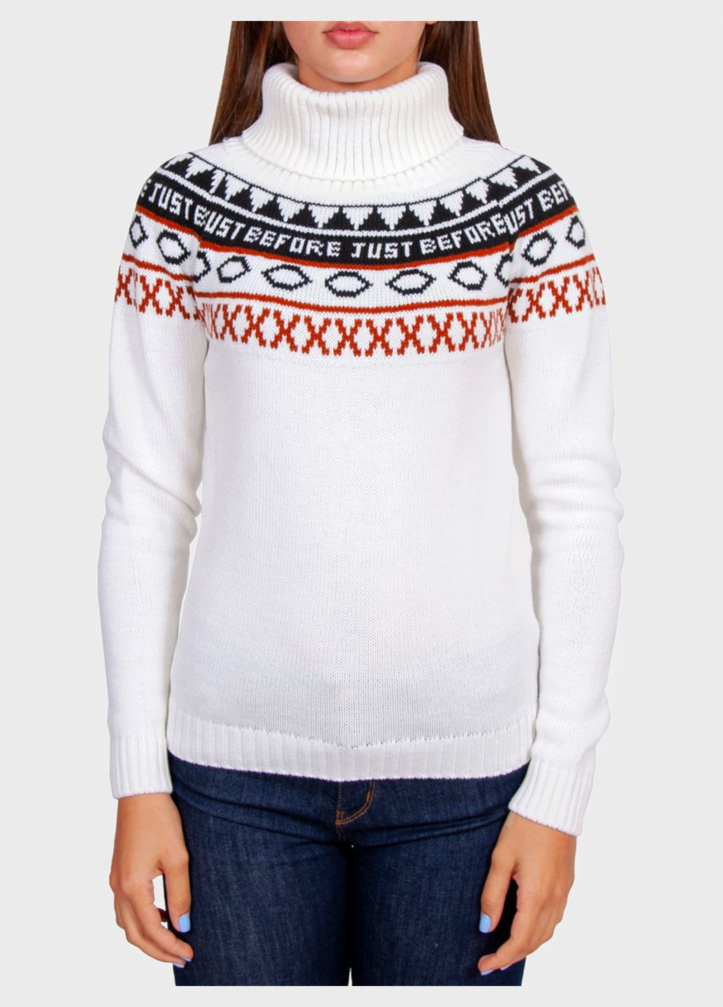 Белый демисезонный свитер J.B4 (Just Before)