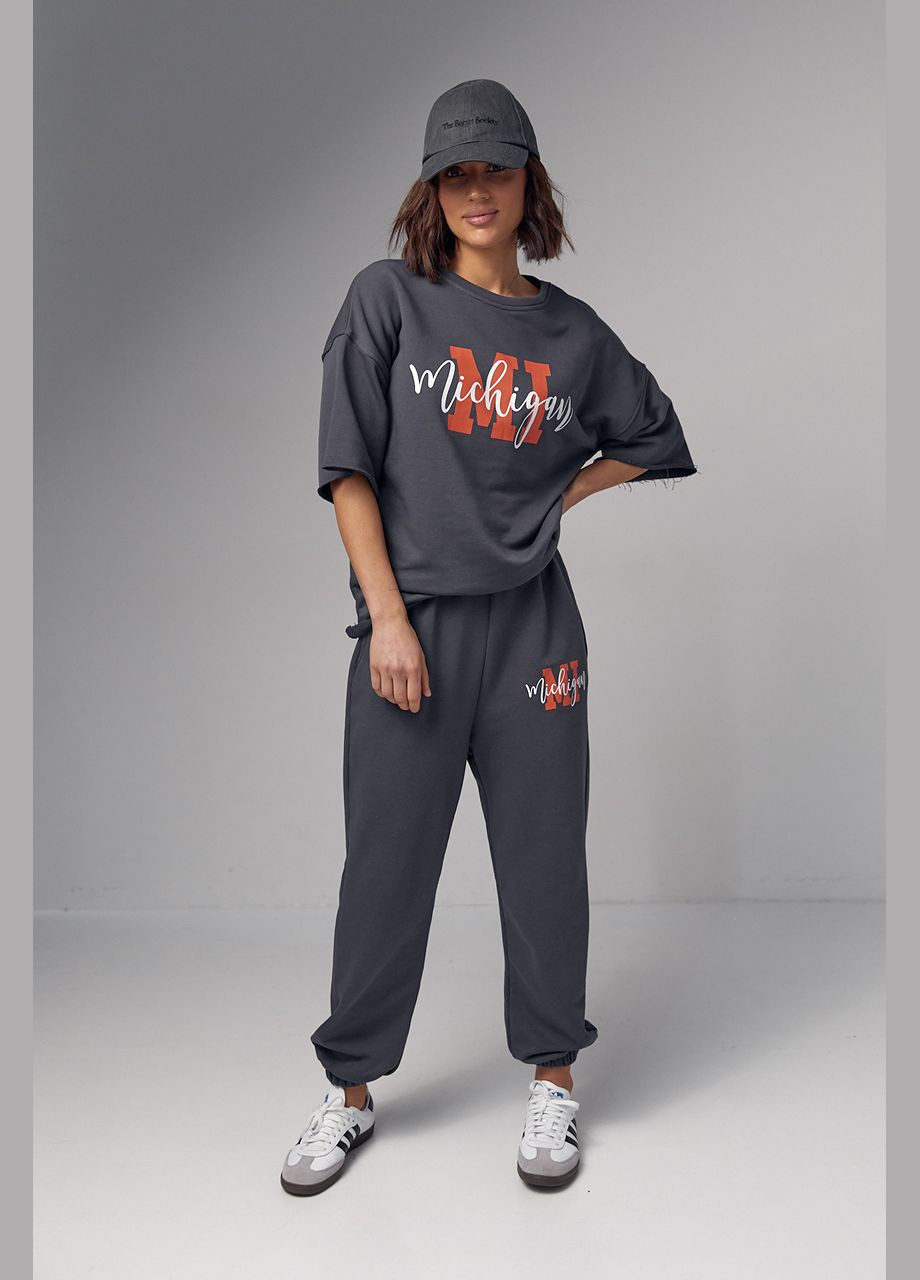 Женский спортивный костюм с надписью Michigan Lurex (284116473)