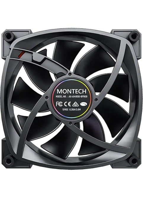 Кулер корпусный 120MM RX120 PWM BLACK Montech (364872505)