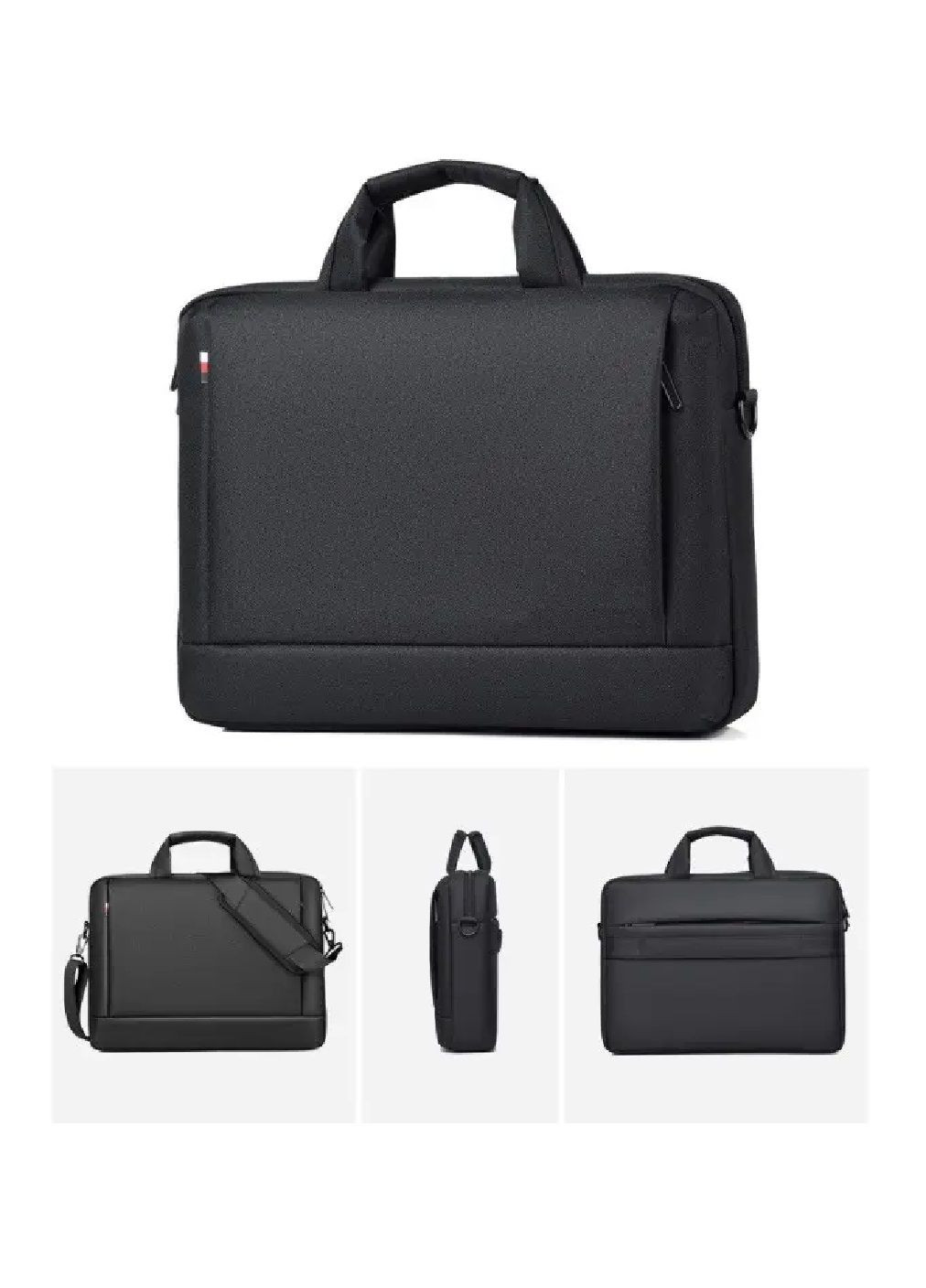 Сумка кейс с ручками ремнем отделениями для переноски хранения ноутбука 11-13.6" дюймов 37х27х4 см (477094-Prob) Черная Unbranded (294292380)