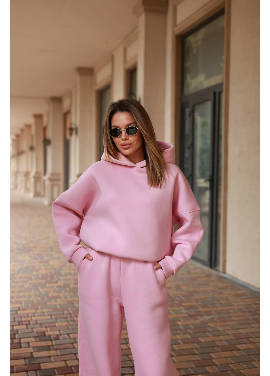 Жіночий костюм на флісе двійка молочний No Brand (362700185)