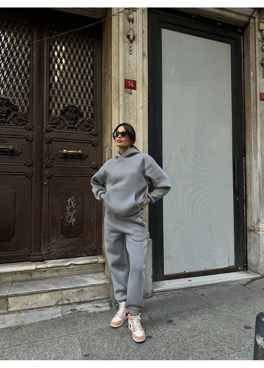 Жіночий спортивний костюм оверсайз: худі з капюшоном + джогери MonCher (352529296)