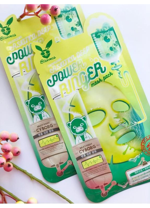 Тканинна маска з екстрактом центели азійської Centella Asiatica Deep Power Ringer Mask Pack Elizavecca (358500089)