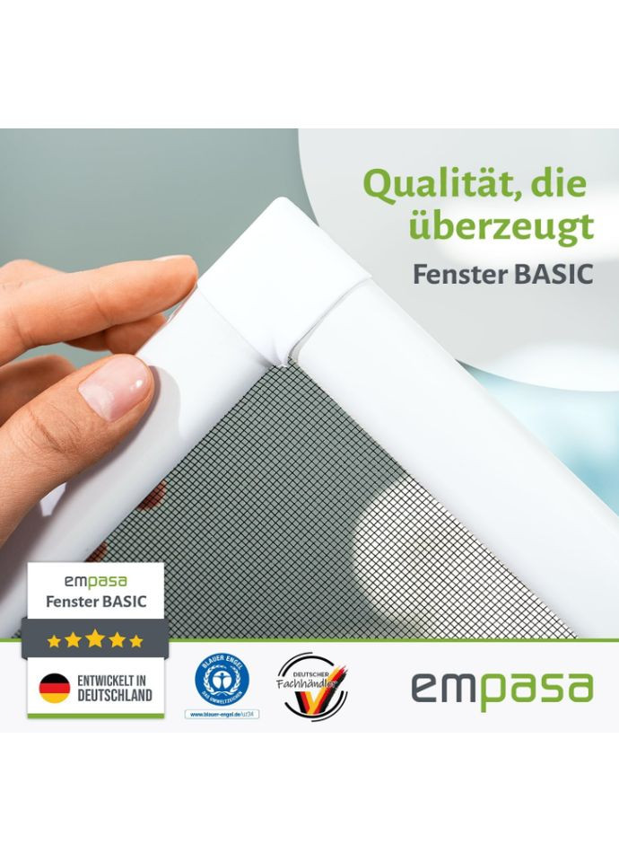 Москитная сетка на окно 100x120 см в алюминиевой раме без сверления Белая OEM (383526877)