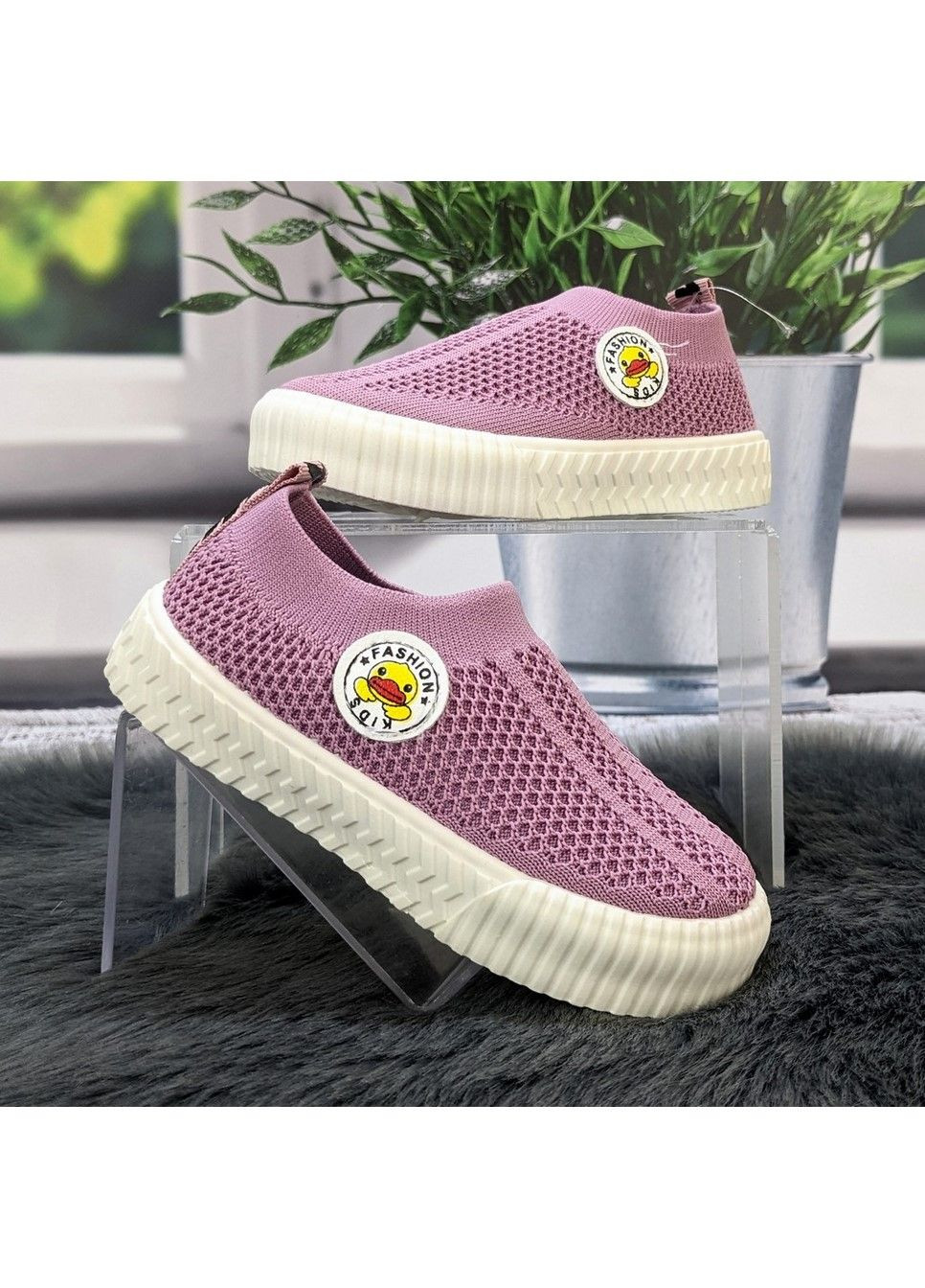 Розовые мокасины тапочки детские Lilin