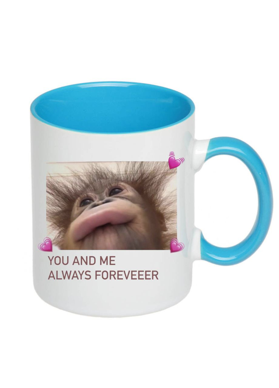 Чашка с принтом "Always foreveeer" 330мл (цвет) (19006) No Brand (312487511)