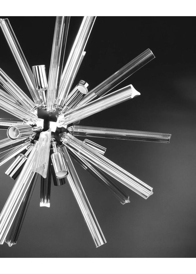 Люстра підвісна на 12 лампочок 26759 Хром 65-140х65х65 см. Sunnysky (335975159)