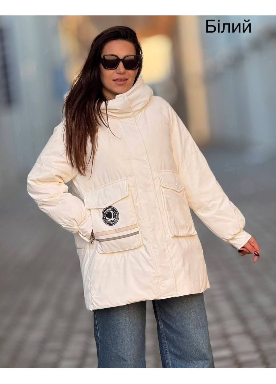 Біла зимня куртка No Brand