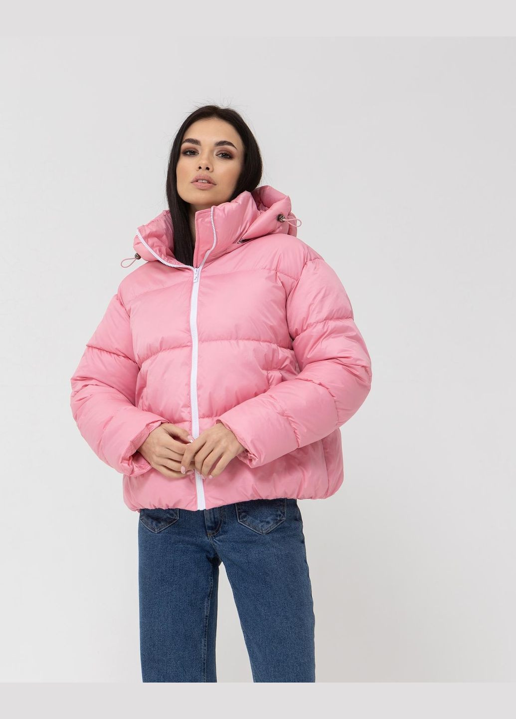 Рожева жіноча куртка капюшон (весна/осінь) No Brand