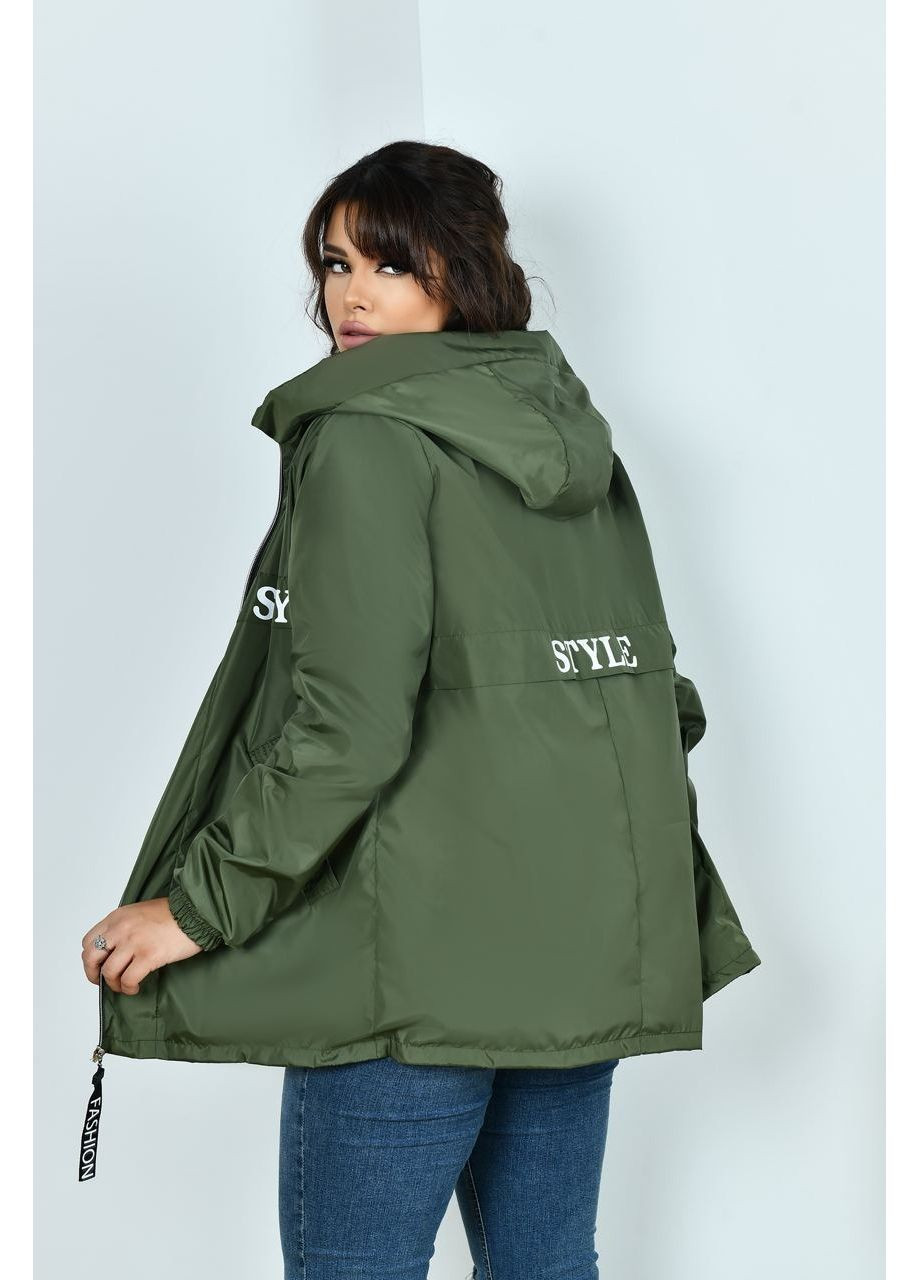 Оливковая (хаки) демисезонная куртка, цвет хаки No Brand