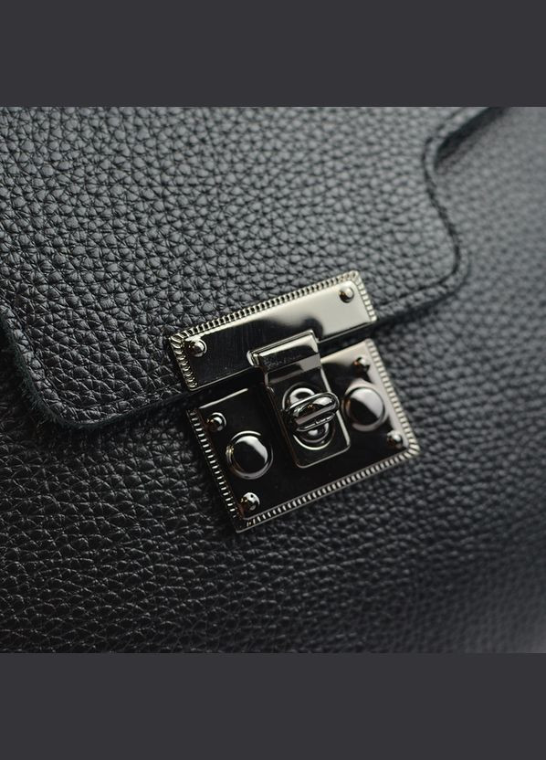 Чорна шкіряна овальна маленька сумка крос-боді через плече, міні сумочка з натуральної шкіри Serebro (330066299)