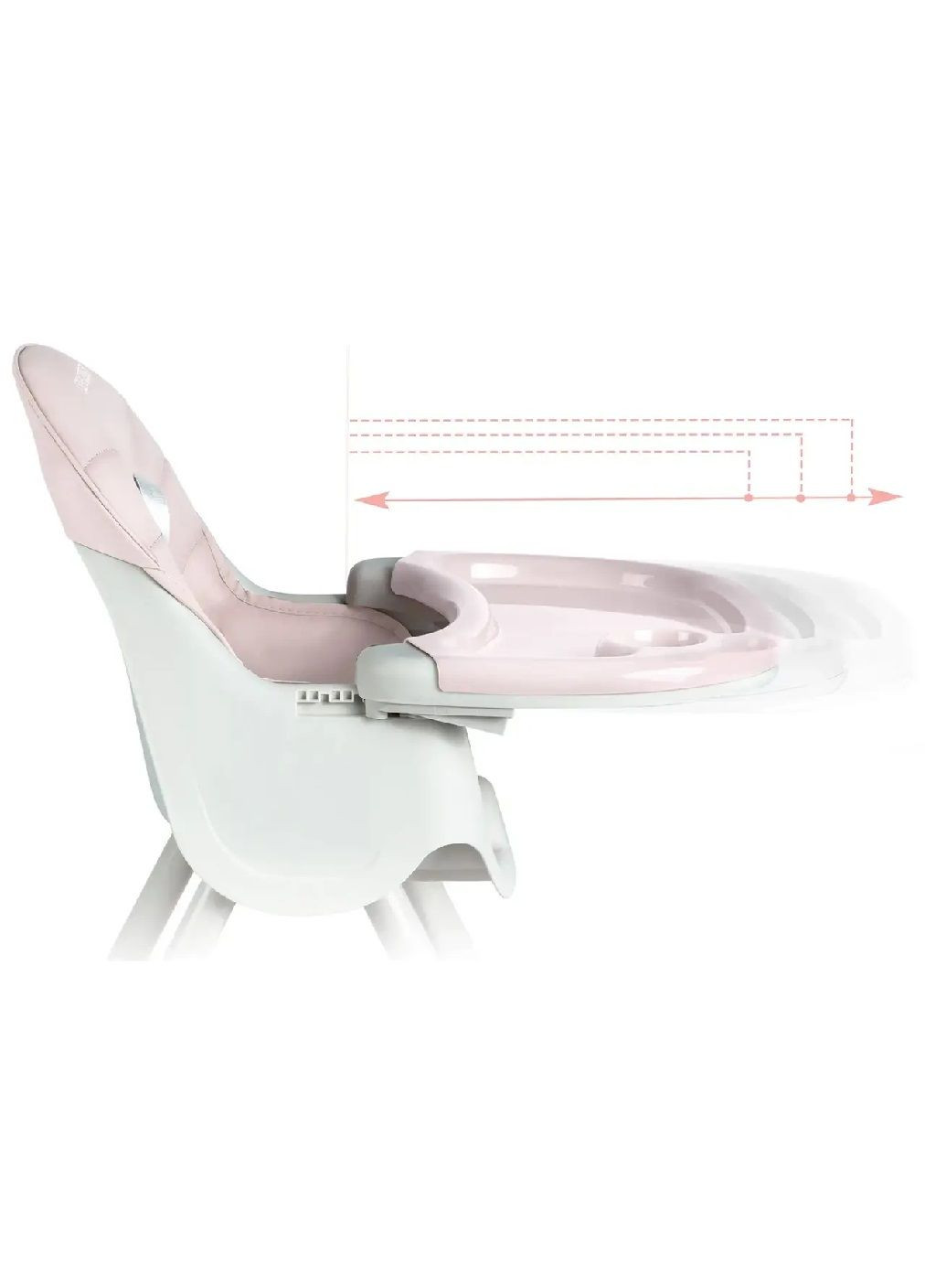 Детское кресло стул для кормления детей малышей складное со съемным подносом с ремнями безопасности 3 в 1 (479223-Prob) Розовое Unbranded (316355168)