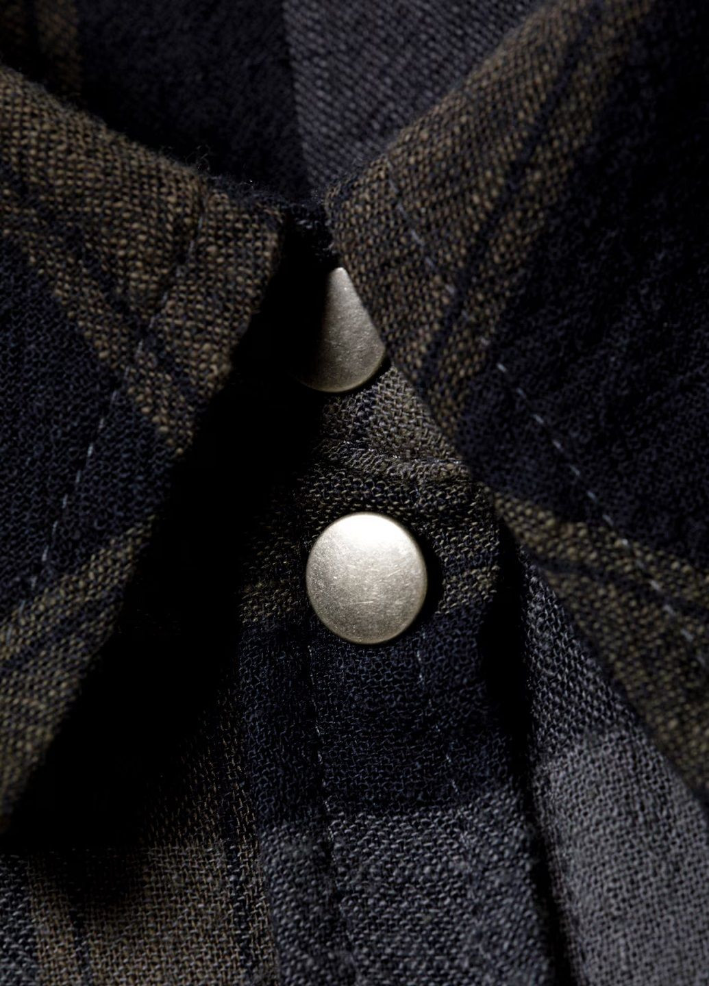 Темно-сіра джинсова сукня H&M в клітинку