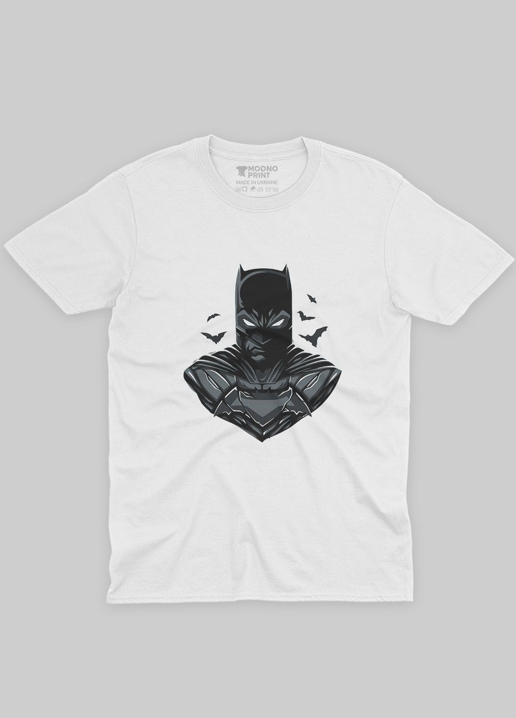 Біла демісезонна футболка для дівчинки з принтом супергероя - бетмен (ts001-1-whi-006-003-026-g) Modno