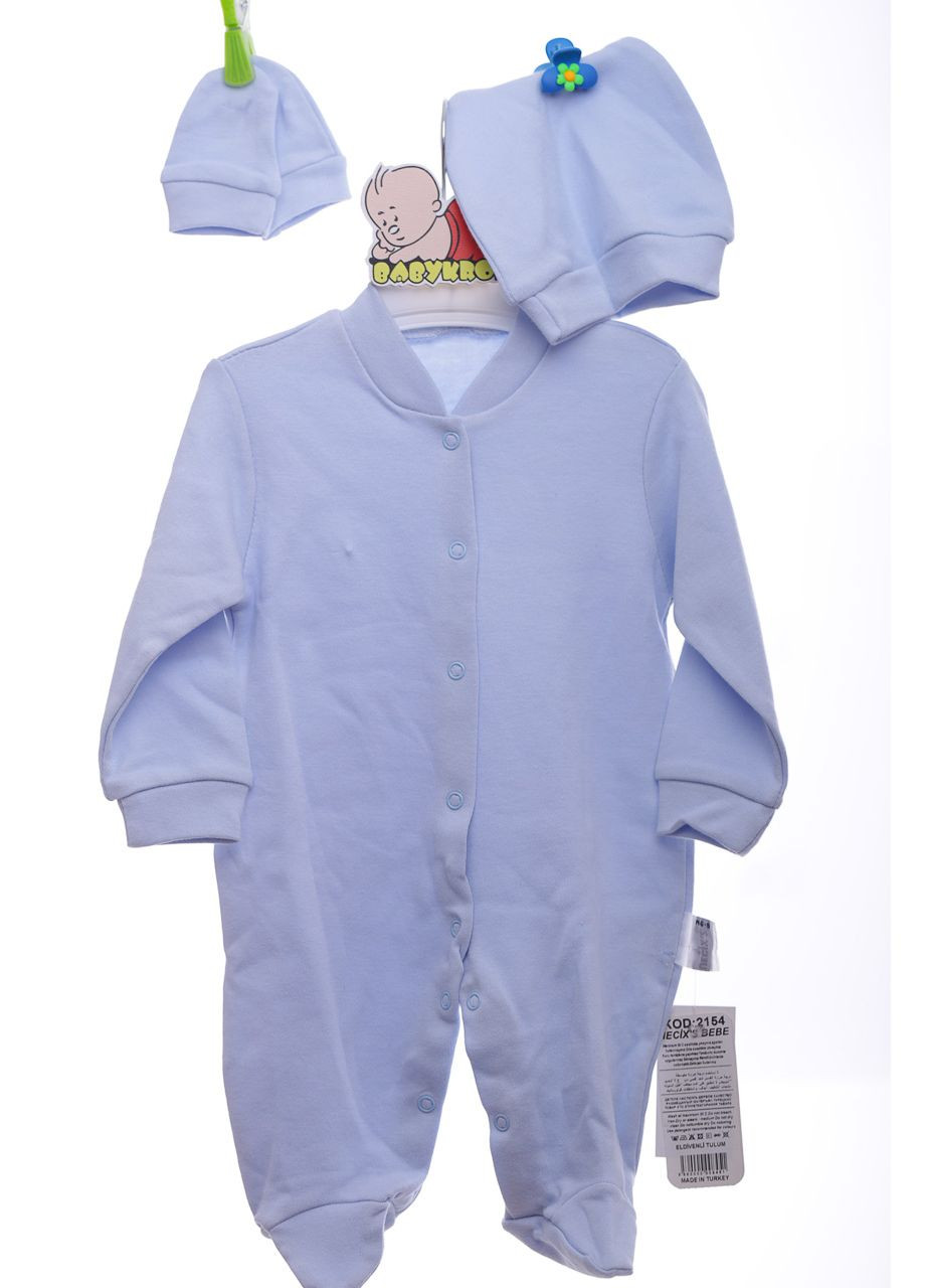 Человечек с шапкой и царапками для мальчика трикотажный Ваву голубой 62 см (41845) Murat baby (296193412)