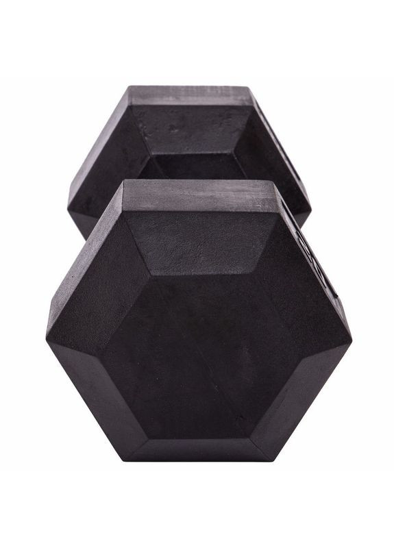 Гантель цільна шестигранна гексагональна гексагональна обгумована 1штука TA-5159-20 (1x20кг) (сталь хромована, гума, вага Zelart (361435269)