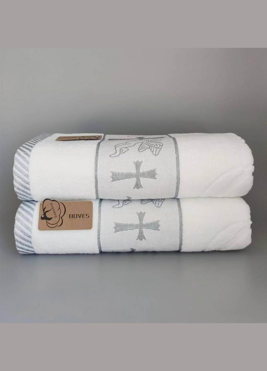 Крижма махрова (для хрещення) 140х70 см, срібна Homedec - (348134918)