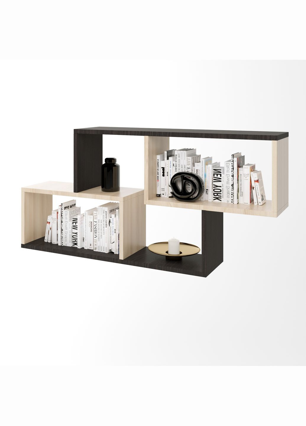 Полиця навісна ПН4 венге + дуб молочний (DTM-2352) Еверест (306557378)