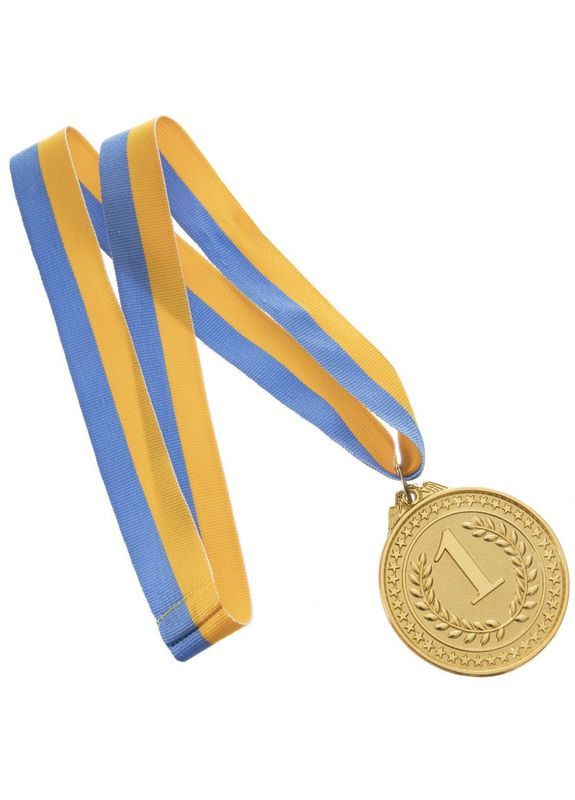 Медаль спортивная с лентой C-3168 CELEBRITY (металл, d-6,5 см, 20g, 1-золото) SP-Sport (361433598)