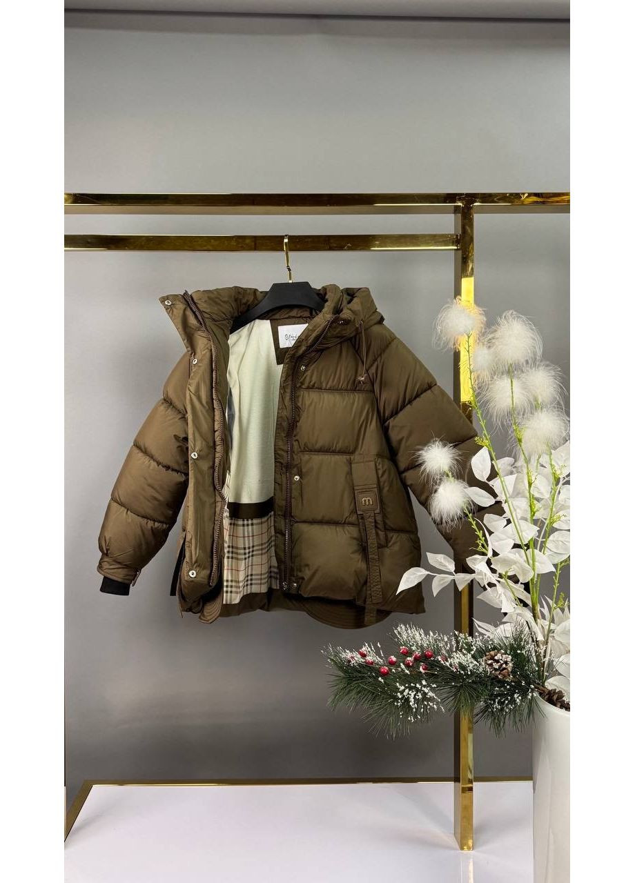 Коричневая демисезонная куртка дев f30 TH&TY