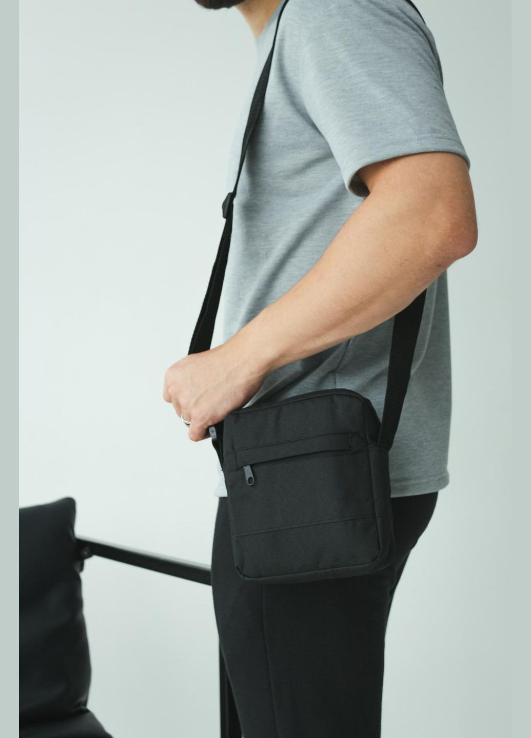 Барсетка черная без лого маленькая No Brand (329404783)