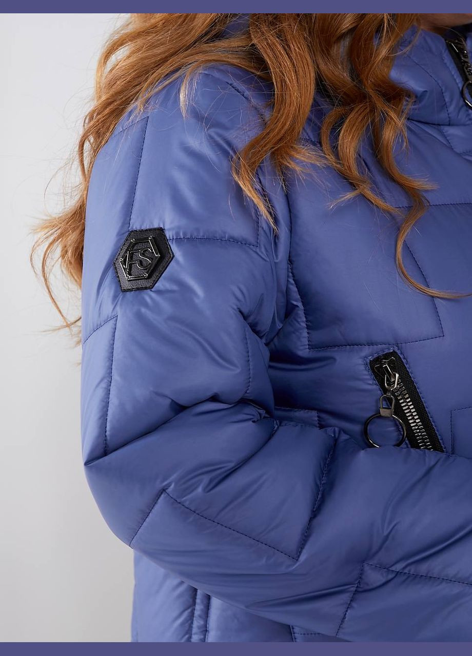 Світло-синя зимня жіноча тепла курточка New Trend