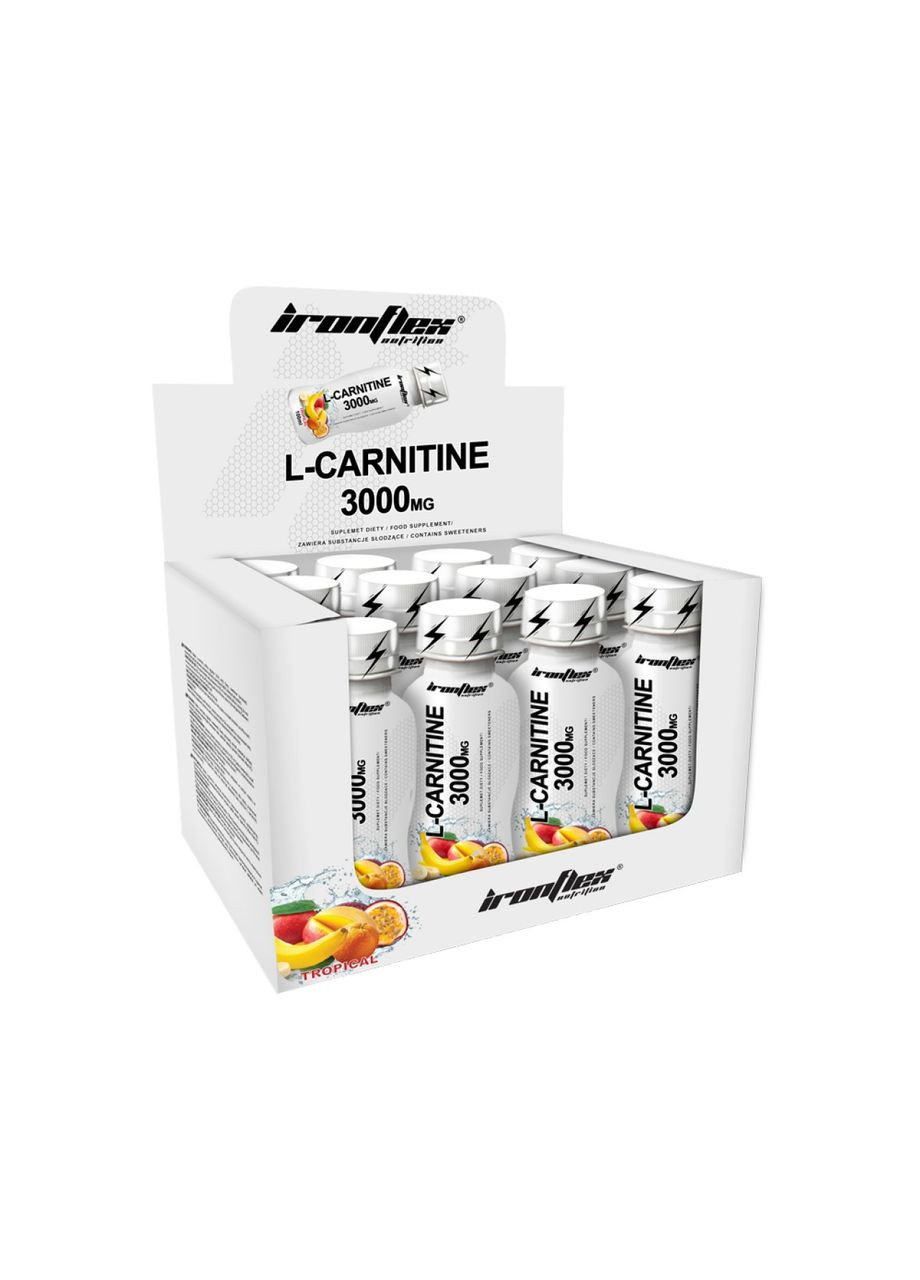 L-карнитин L-Carnitine 3000mg 12x100ml (Tropical) Ironflex (291848532)