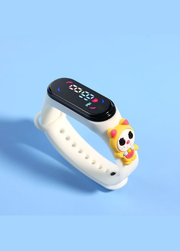 Годинник дитячий з фігуркою (ремінець білий з фігуркою хлопчика-печиво) No Brand (301082367)