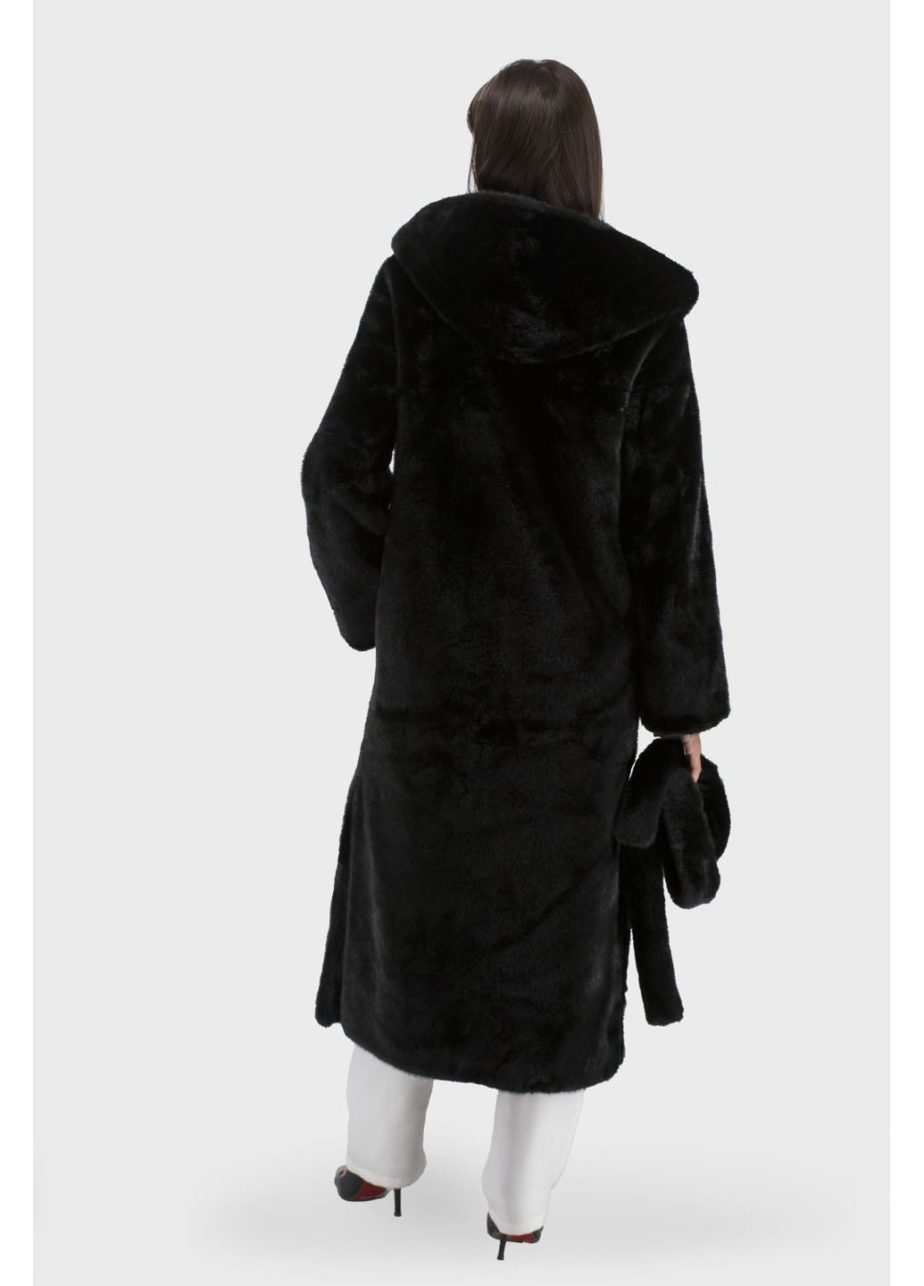 Жіноча екошуба з штучним хутром, casual стиль, прямий силует Bella Bicchi (, ), 107274 No Brand (361318068)