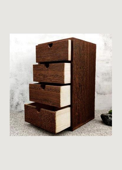 Міні-комод з дерева Джитра 4 капучино (МНК-404009) No Brand (328227848)