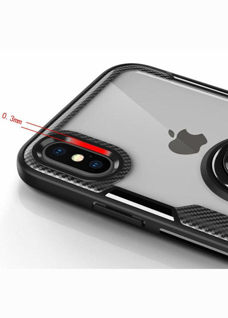 Чехол Ring Magnetic Stand для телефона Apple iPhone X / iPhone Xs Black Primolux (262296721)