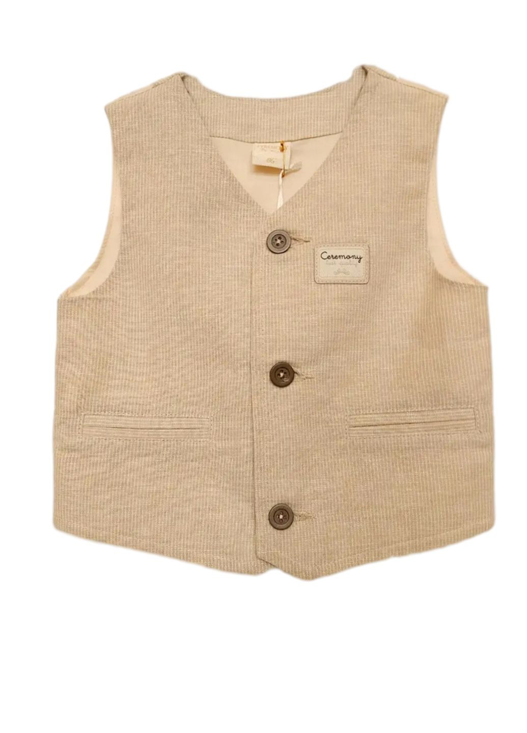 Жилет классический для мальчика 24140 бежевый Ceremony by Wojcik (322169754)