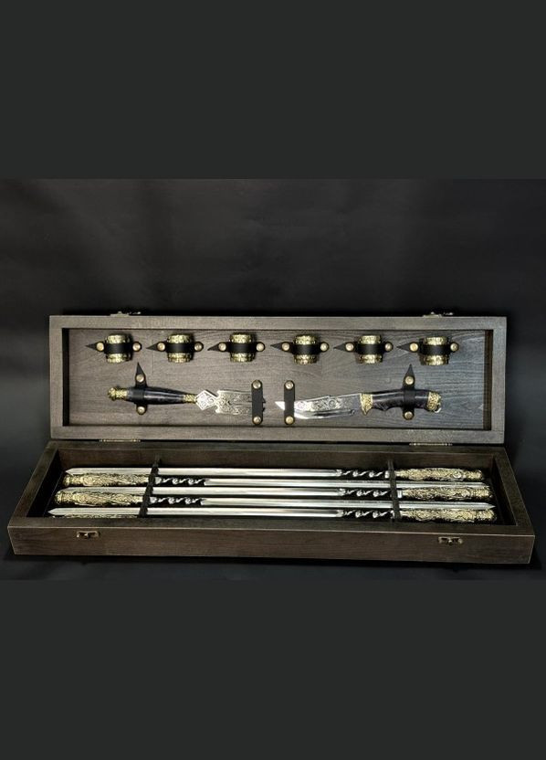 Набор шампуров Люкс Классический 14 предметов 47330174 кейс бук NB Art (346533120)