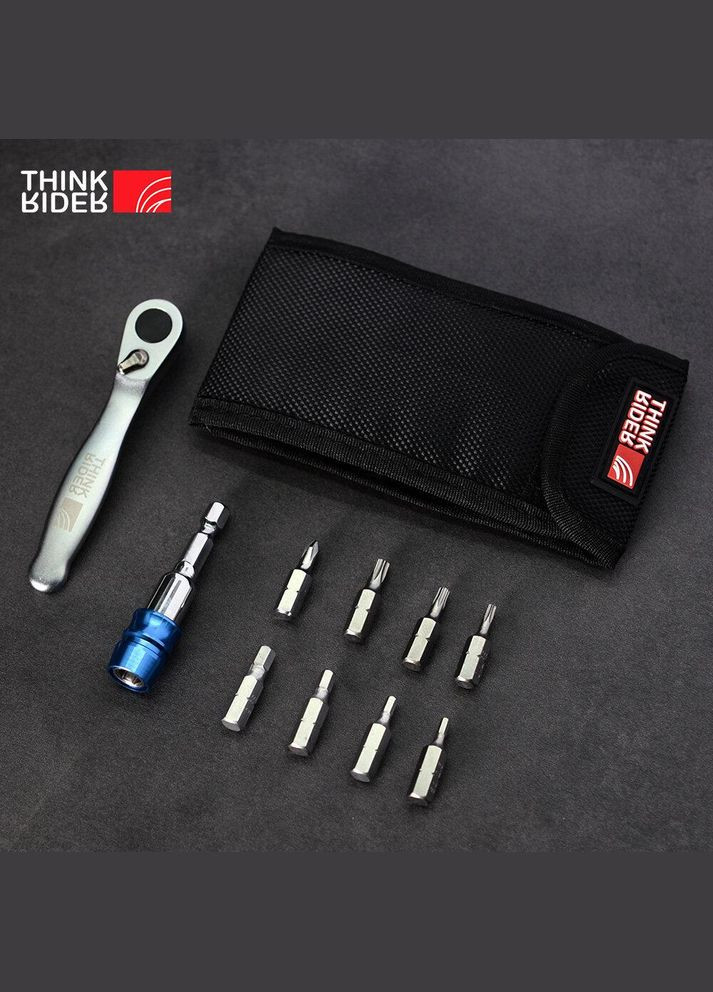 Мультитул для велосипеда - набор шестигранных бит ThinkRider (11 бит с трещеткой) Rider (324627077)