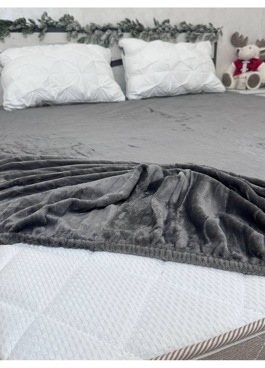 Велюровая простыня на резинке 180*200см Vishnya (372113117)