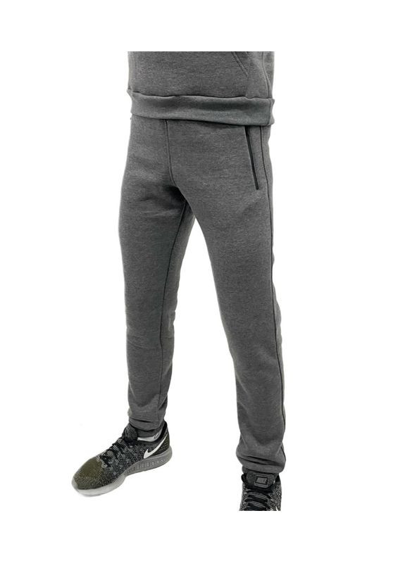 Серые демисезонные зауженные брюки Hector