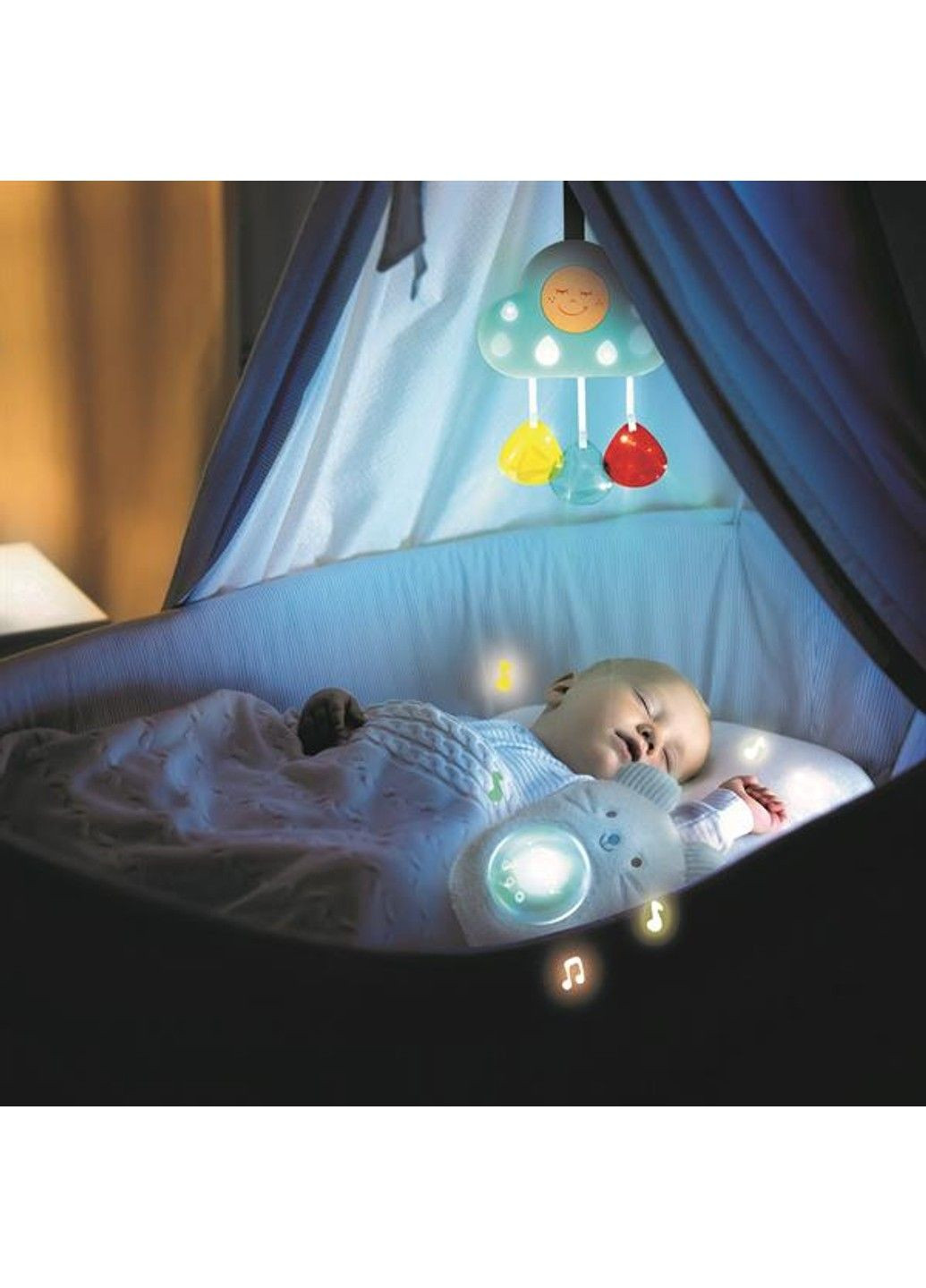 Музична іграшка-нічник Мишеня блакитний (E0113) Hape (331174144)