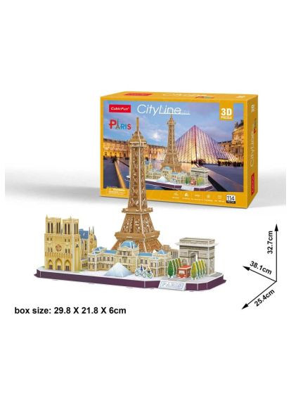 Пазл Cubic Fun (MC254h) CubicFun City line Paris (366155996)