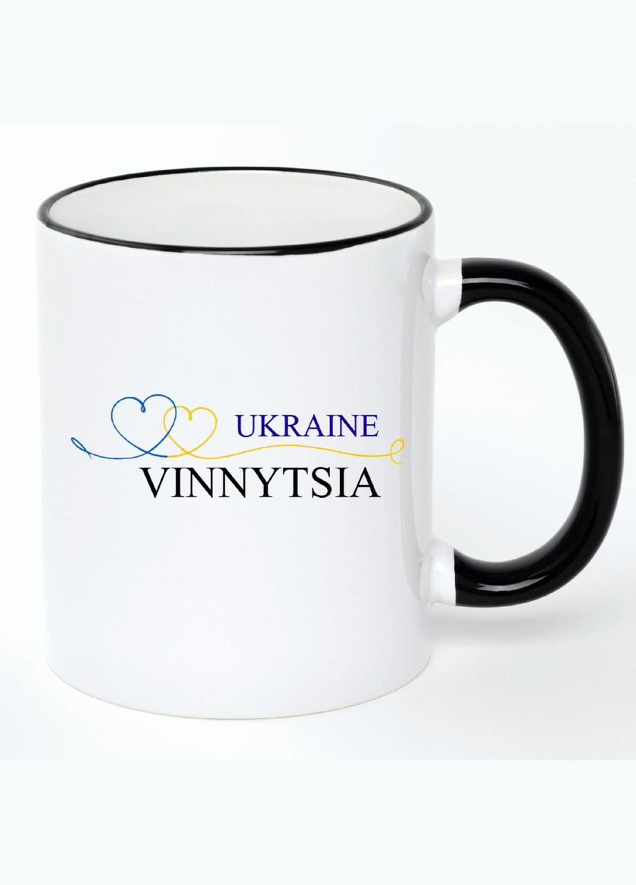 Чашка Вінниця Місто України (кухоль, кружка) Біла з чорною ручкою 330 мл No Brand (322713480)