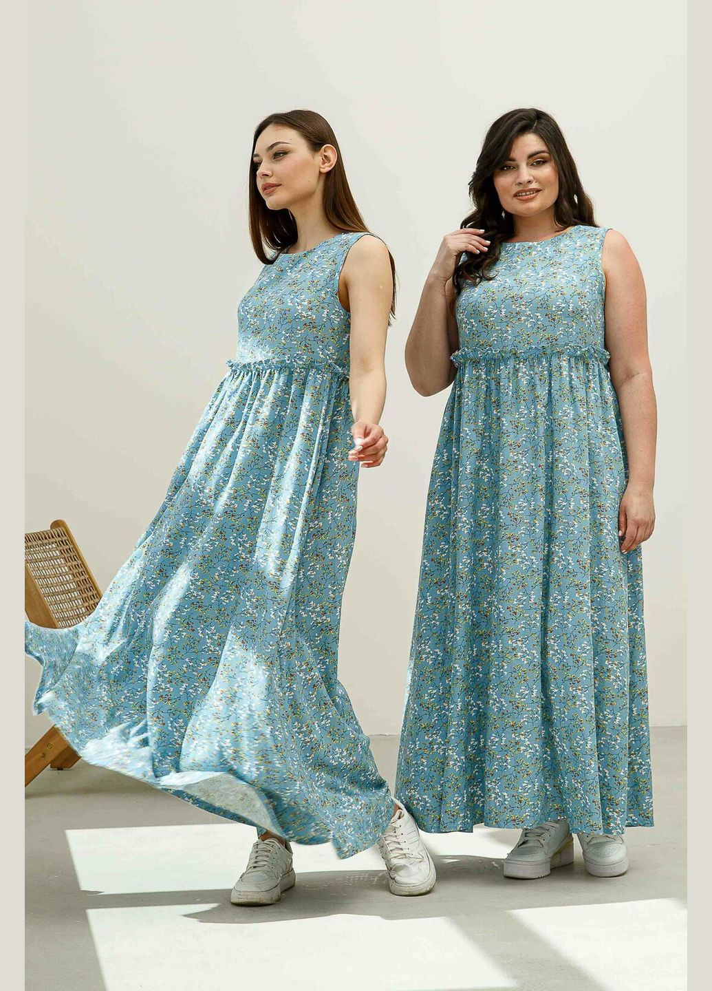 Блакитна кежуал сукня ри мари ліліан пл 14.2-54/19 силуетна RiMari