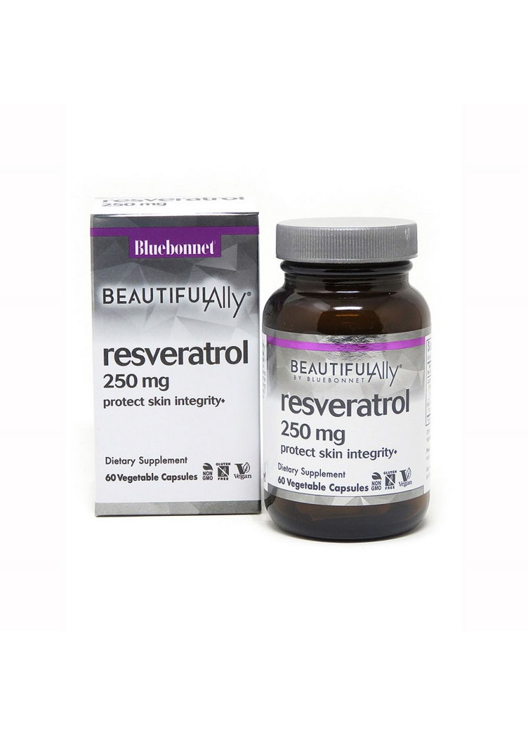 Натуральная добавка Resveratrol 250 mg, 60 вегакапсул - Beautiful Ally Bluebonnet Nutrition (293339992)