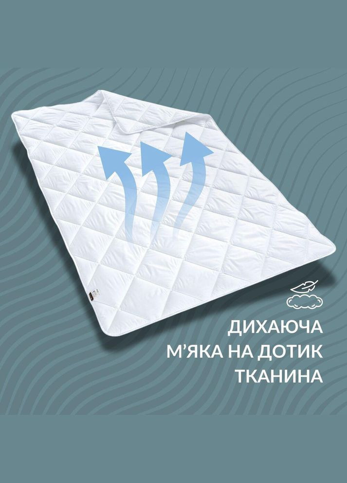 Ковдра ДобраНіч 200х220 см всесезонна антиалергенна щіл 300 г/м2 біла IDEIA (334727021)