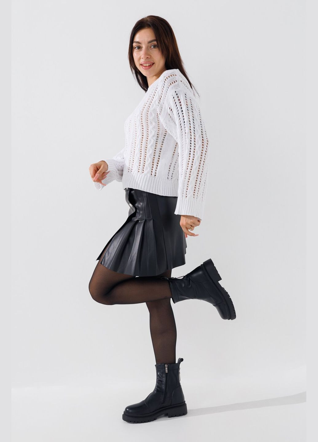 Черная повседневная однотонная юбка однотонная женская 5170 черный (2000990341136d) shop (2000990341136) Karol