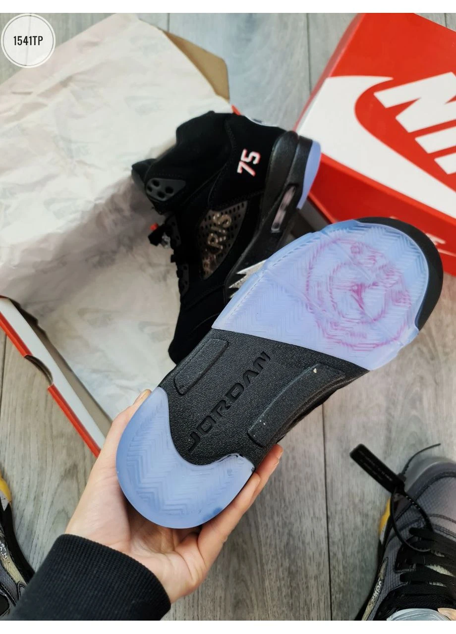 Цветные демисезонные кроссовки мужские nike air jordan 5 retro psg найк аир джордан No Brand